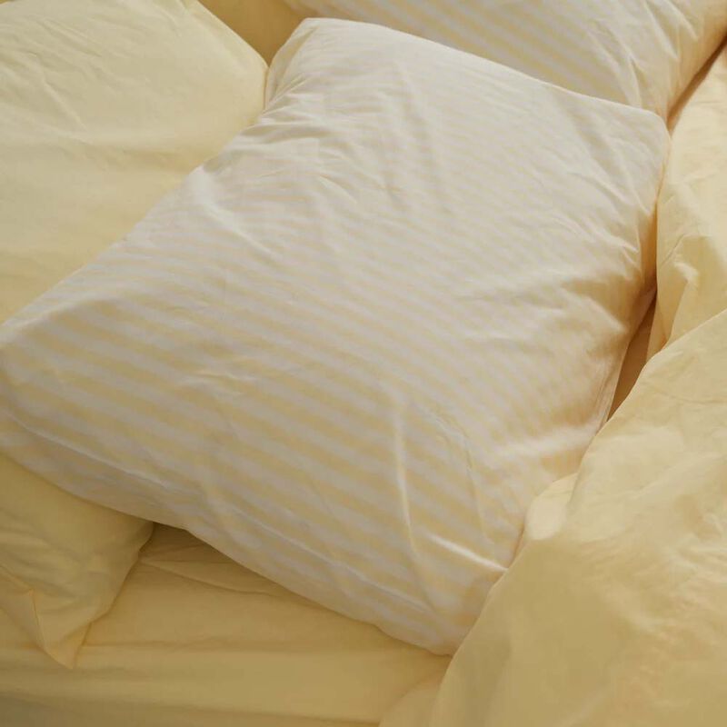 Home Lab 100% Stonewashed Cotton Stripe Pillowcase Pair image number 2